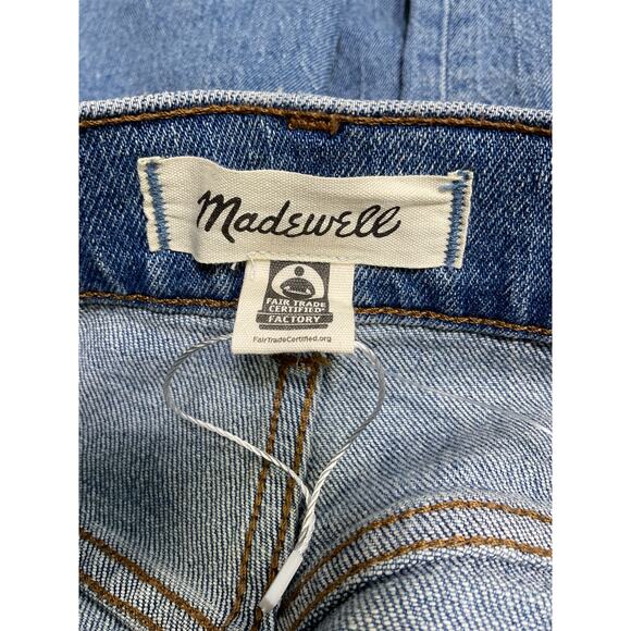 Madewell 'The Petite' '90S Blue Cotton Straight Denim Jean Size P 27 NWT - Picture 3 of 4